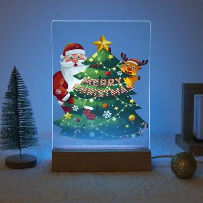 ColourMost™ LED Paint by Numbers Series #04: 'Santa & Reindeer Christmas Tree' (6"x8" / 15x20cm)