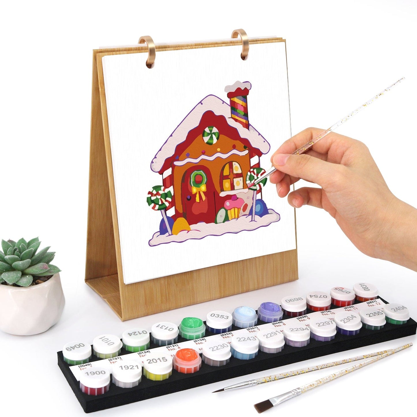 ColourMost™ 2026 Desk Calendar Series –  Christmas Carnival /Paint by Numbers(18.2cm x 22.5cm)
