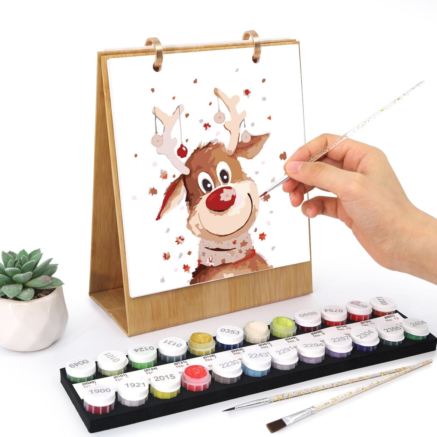 ColourMost™ 2026 Desk Calendar Series –  Christmas theme /Paint by Numbers(18.2cm x 22.5cm)