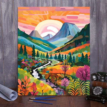 "Colorful Yosemite" Series by ColourMost™ #04 on Half Dome - 'Lustré' | Original Paint by Numbers