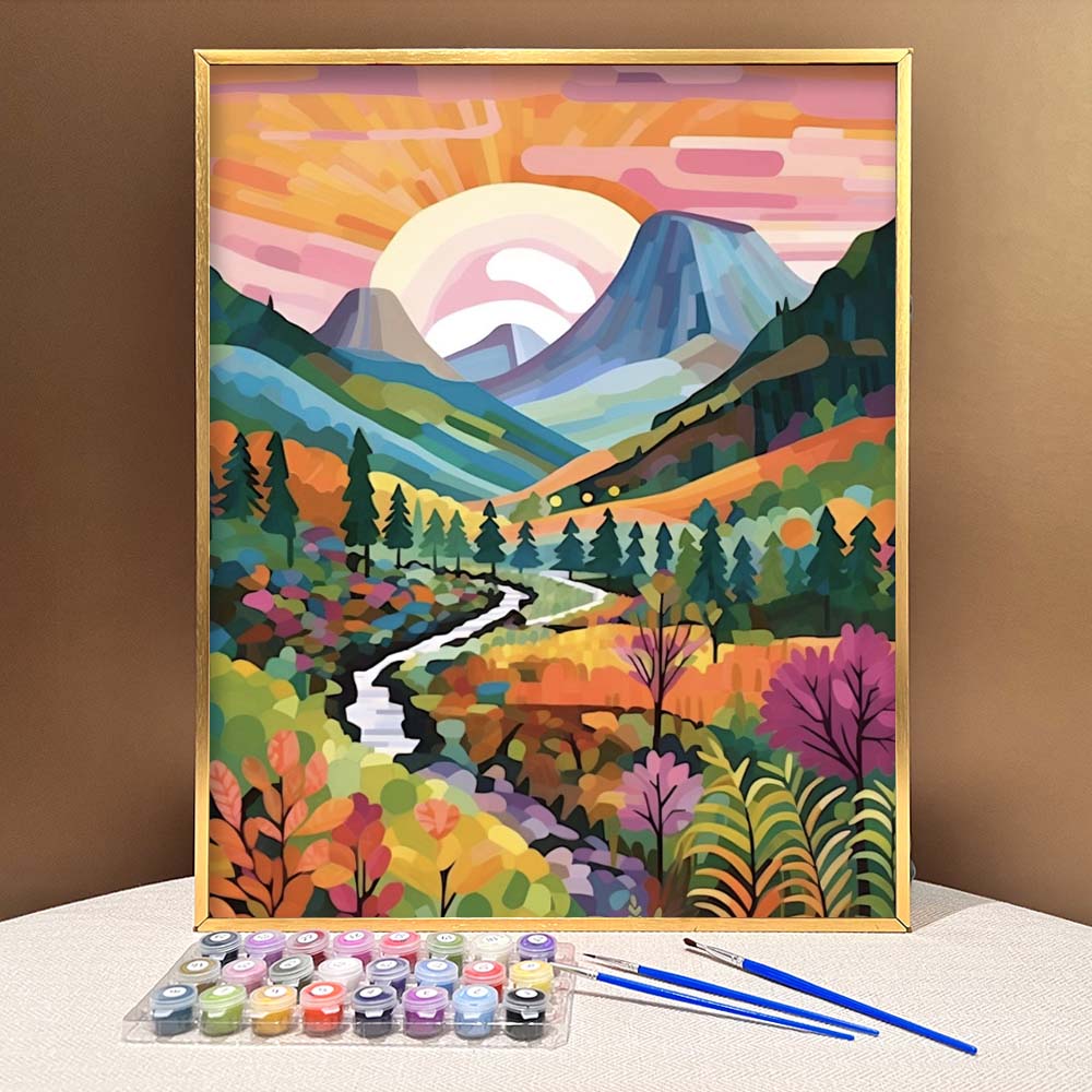 "Colorful Yosemite" Series by ColourMost™ #04 on Half Dome - 'Lustré' | Original Paint by Numbers