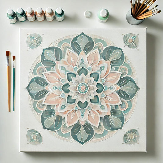 "Serenity Mandalas" Series by ColourMost™ #13 | Original Paint by Numbers (16"x16" / 40x40cm)