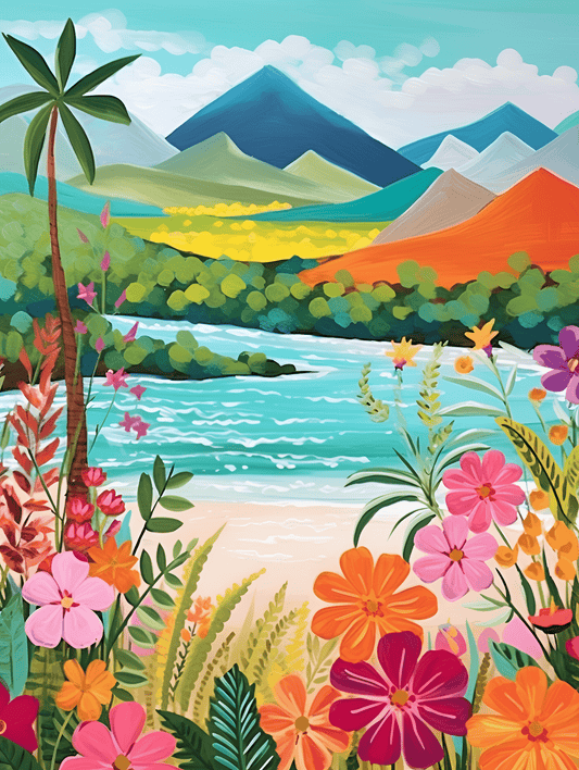 ColourMost™ 'Colorful Mountain' - Paint-by-Numbers Kit – Colourmost