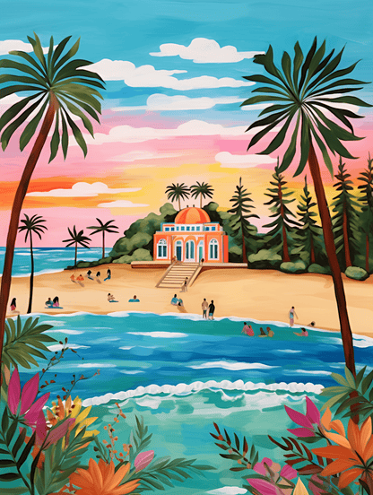 "Indian Beach" by ColourMost™ | Original Paint by Numbers