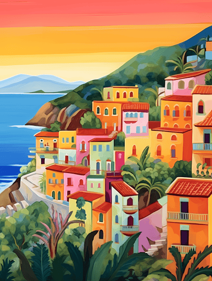 "Amalfi Coast" Series by ColourMost™ #01 | Original Paint by Numbers