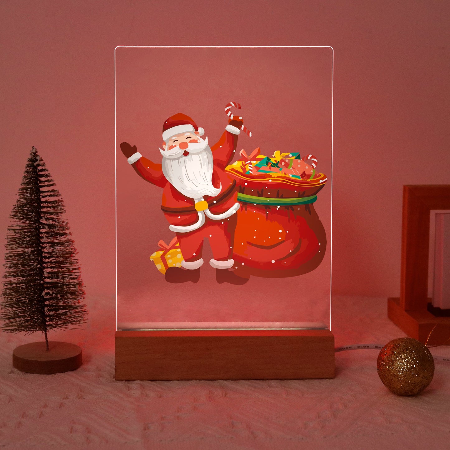 ColourMost™ LED Paint by Numbers Series #09: 'Santa with Gift Bag' (6"x8" / 15x20cm)