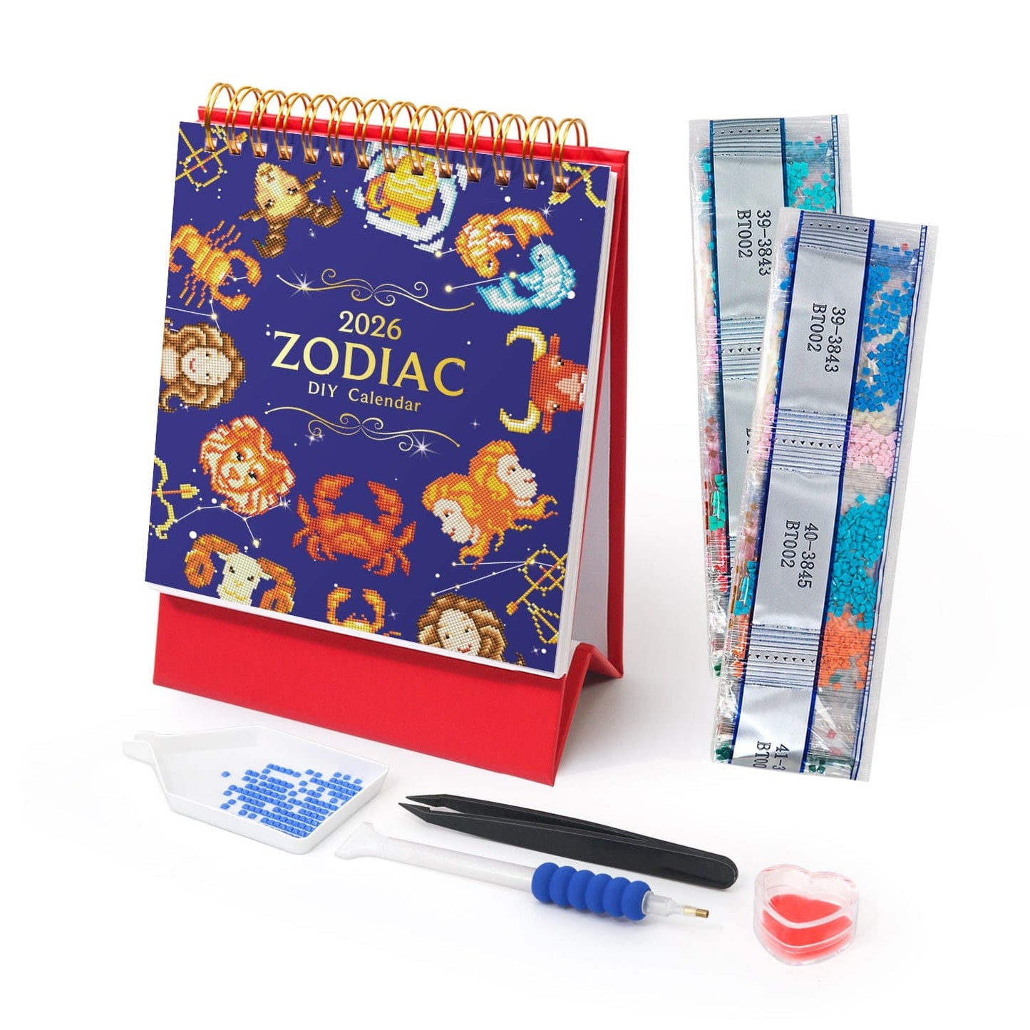 ColourMost™ 2026 Desk Calendar Series – Zodiac Spark /Diamond Painting(19cm x 13.2cm)