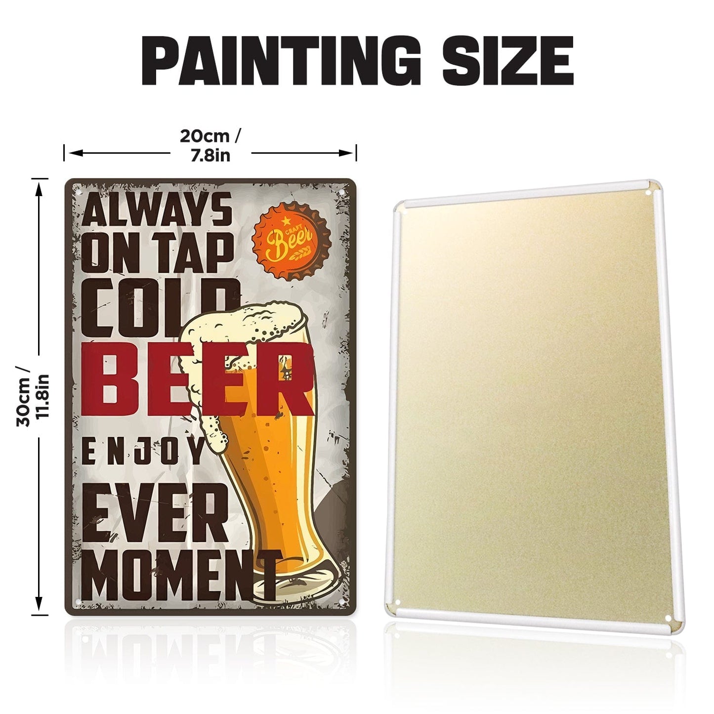 ColourMost™ Metal Bar/Posters Art Paint By Numbers- Always on Tap #08 (20x30cm /7.8"x11.8"）