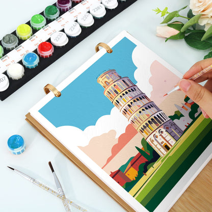 ColourMost™ 2027 Desk Calendar Series –  Wanderlust /Paint by Numbers(18.2cm x 22.5cm)