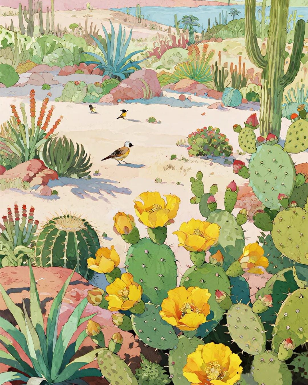 Desert Bloom Series – Paint by Numbers Kits for Adults | DIY Art of Cactus, Sun & Southwest Charm