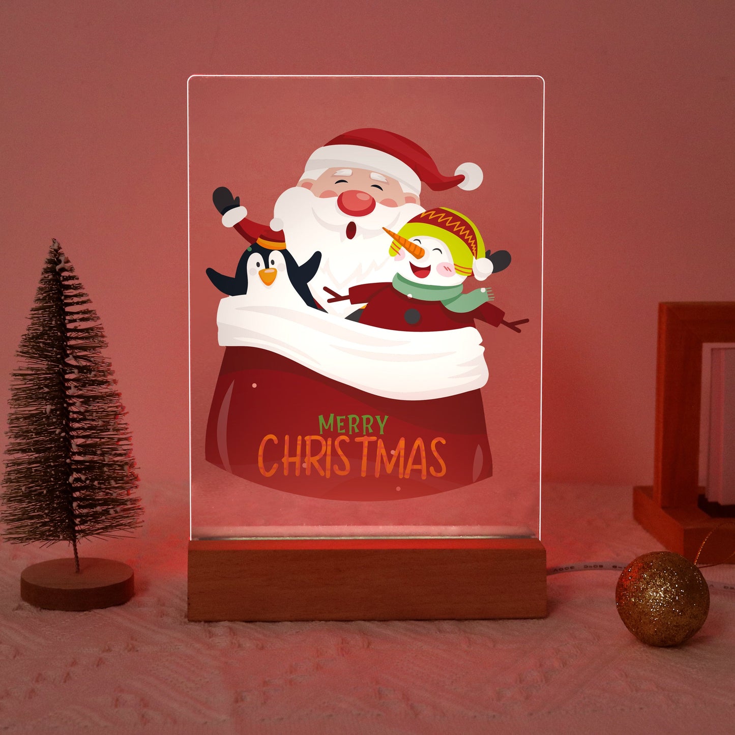 ColourMost™ LED Paint by Numbers Series #03: 'Santa, Snowman & Penguin' (6"x8" / 15x20cm)