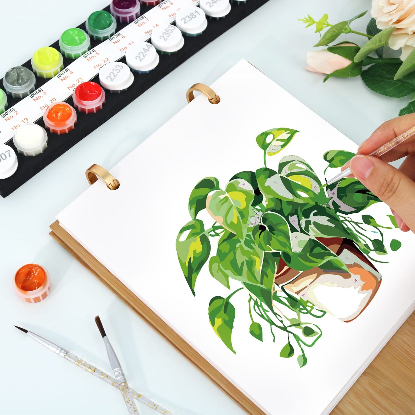 ColourMost™ 2027 Desk Calendar Series –  Plants /Paint by Numbers(18.2cm x 22.5cm)