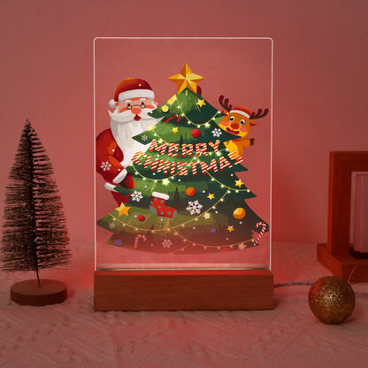 ColourMost™ LED Paint by Numbers Series #04: 'Santa & Reindeer Christmas Tree' (6"x8" / 15x20cm)