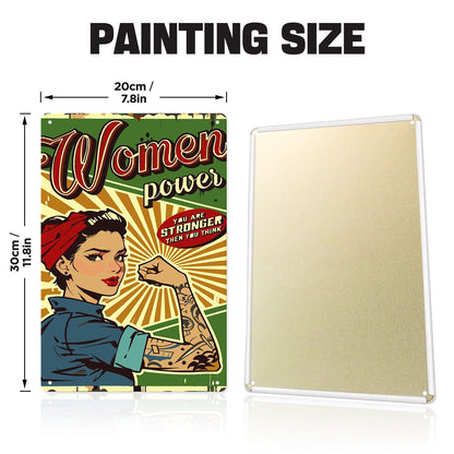 ColourMost™ Metal Bar/Posters Art Paint By Numbers- Women Power #20 (20x30cm /7.8"x11.8"）