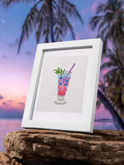ColourMost™ Mini Diamond Painting Series #01: 'Summer Drinks' - Frameless 12-in-1 Set (6"x7" / 15x18cm)