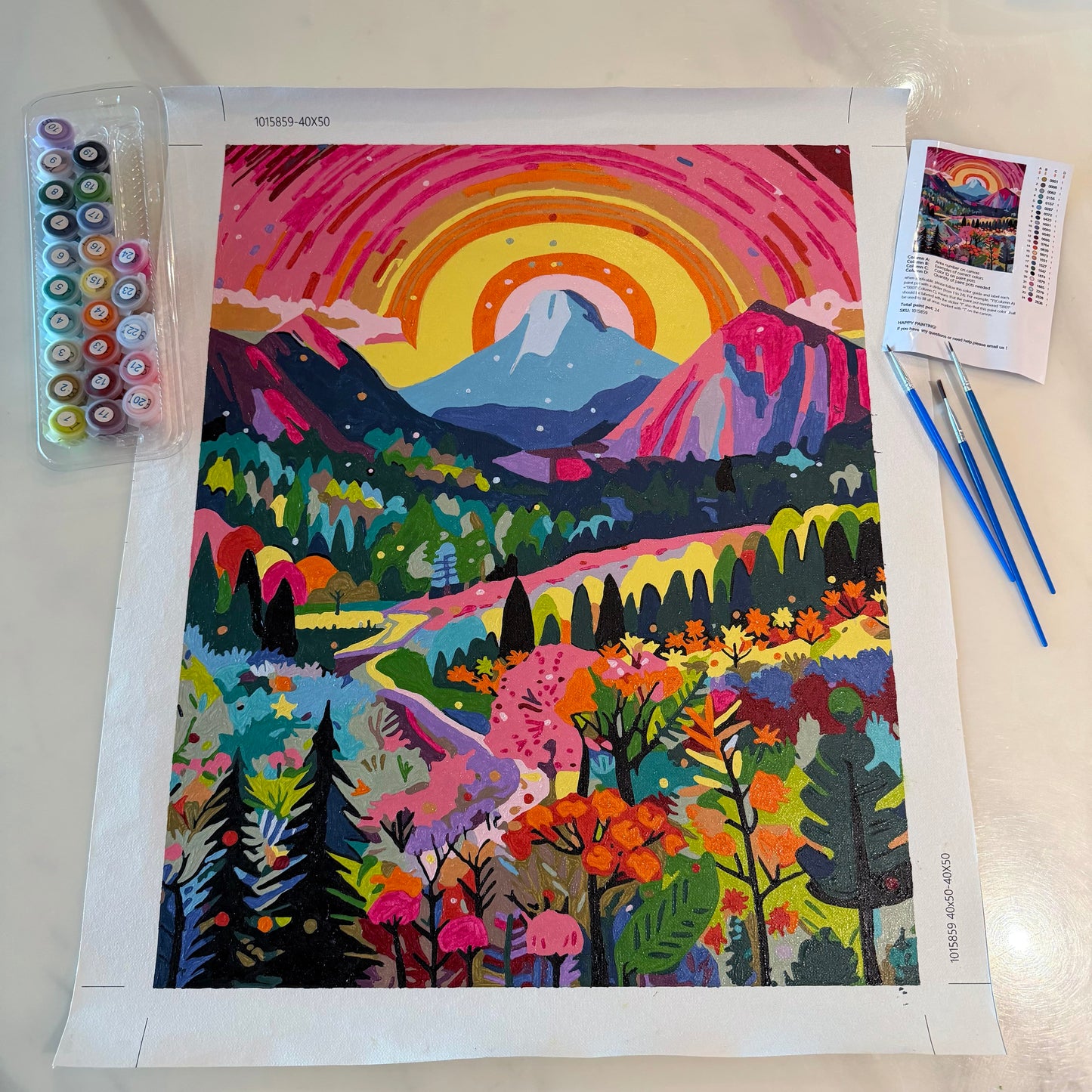 "Colorful Yosemite" Series by ColourMost™ #06 - 'Glow' | Original Paint by Numbers