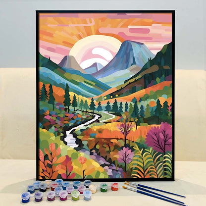 "Colorful Yosemite" Series by ColourMost™ #04 on Half Dome - 'Lustré' | Original Paint by Numbers