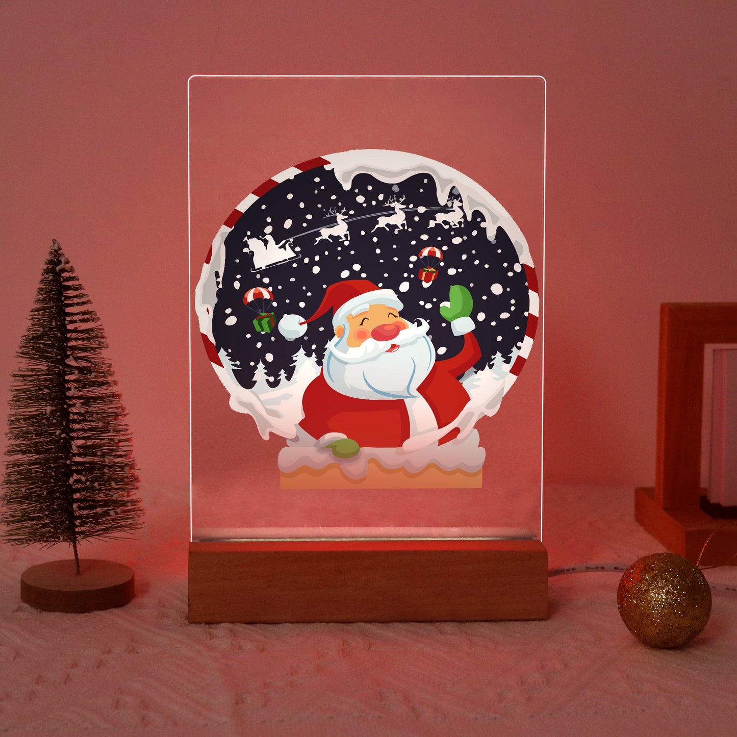 ColourMost™ LED Paint by Numbers Series #07: 'Santa Snow Globe' (6"x8" / 15x20cm)