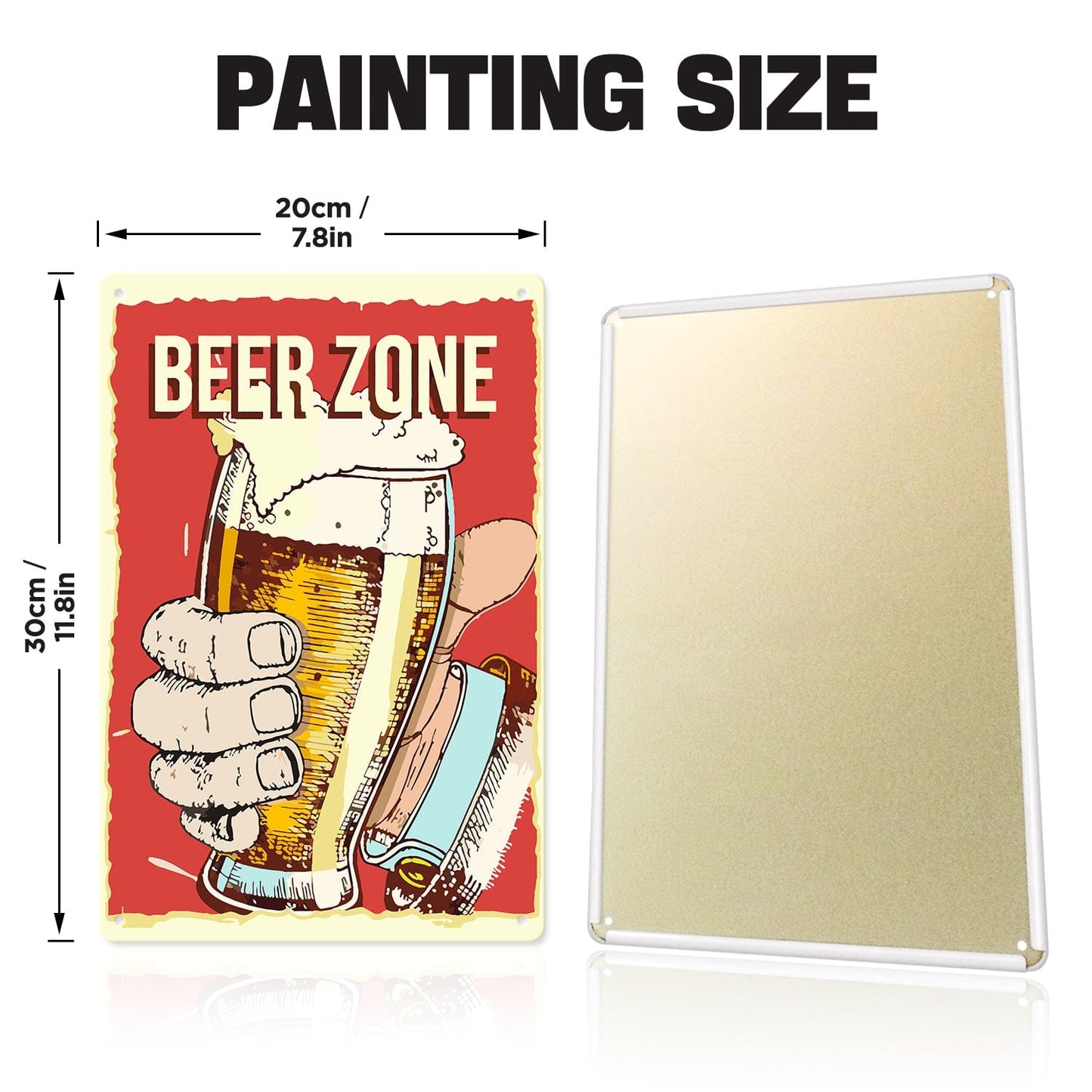 ColourMost™ Metal Bar/Posters Art Paint By Numbers- Beer Zone Cheers #03 (20x30cm /7.8"x11.8"）