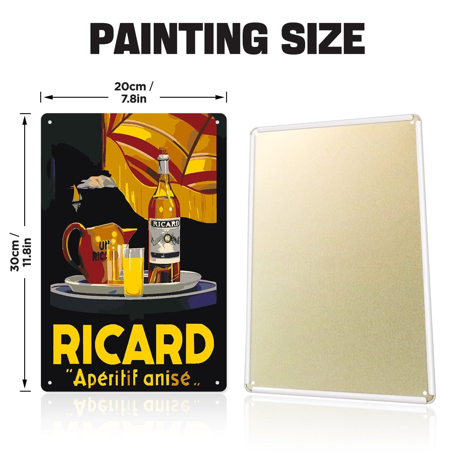 ColourMost™ Metal Bar/Posters Art Paint By Numbers- Ricard Moment #19 (20x30cm /7.8"x11.8"）