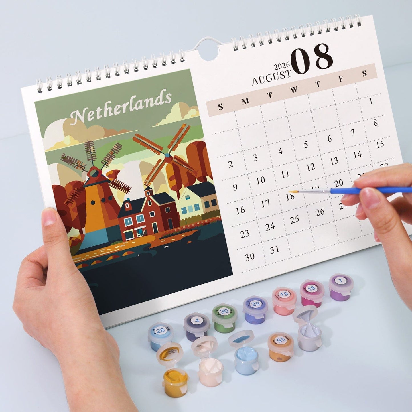 ColourMost™ 2026 Calendar Series – World Scenic Spots / Animal Series /Paint by Numbers(28.3cm x 21cm)