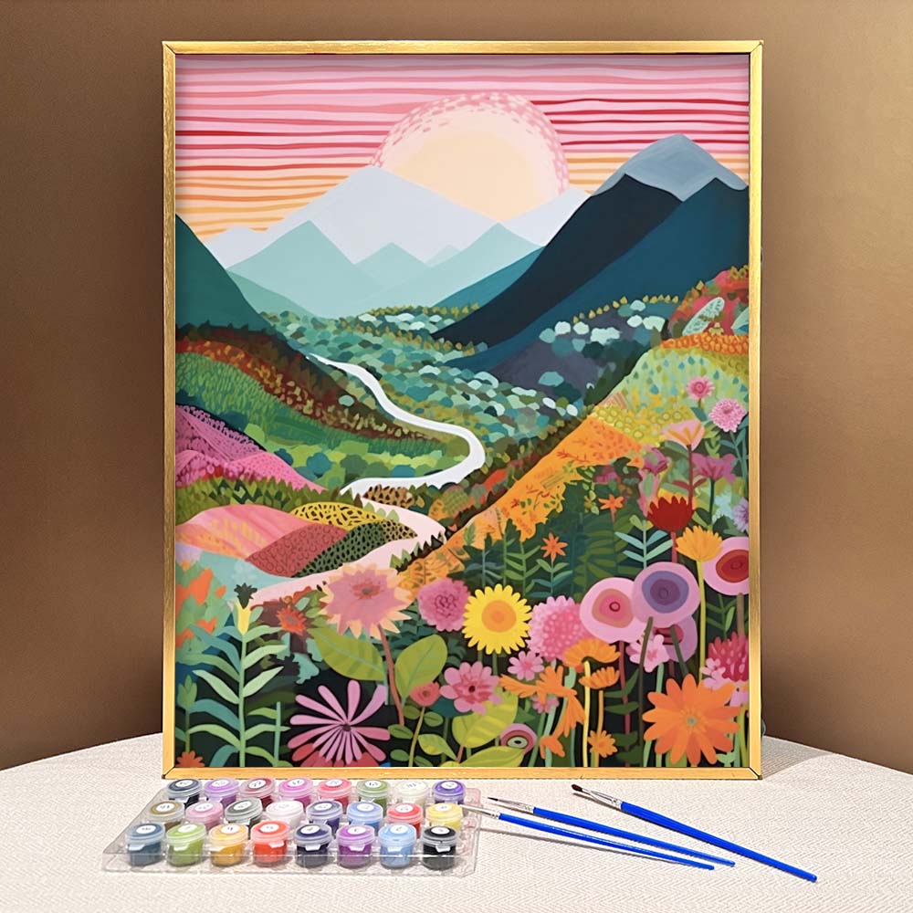 【Valentine's Day Sale】 Colorful Mountains Series by ColourMost™ #01 -  'Susurrus' | Original Paint by Numbers (16x20 / 40x50cm) | Also ship to  UK