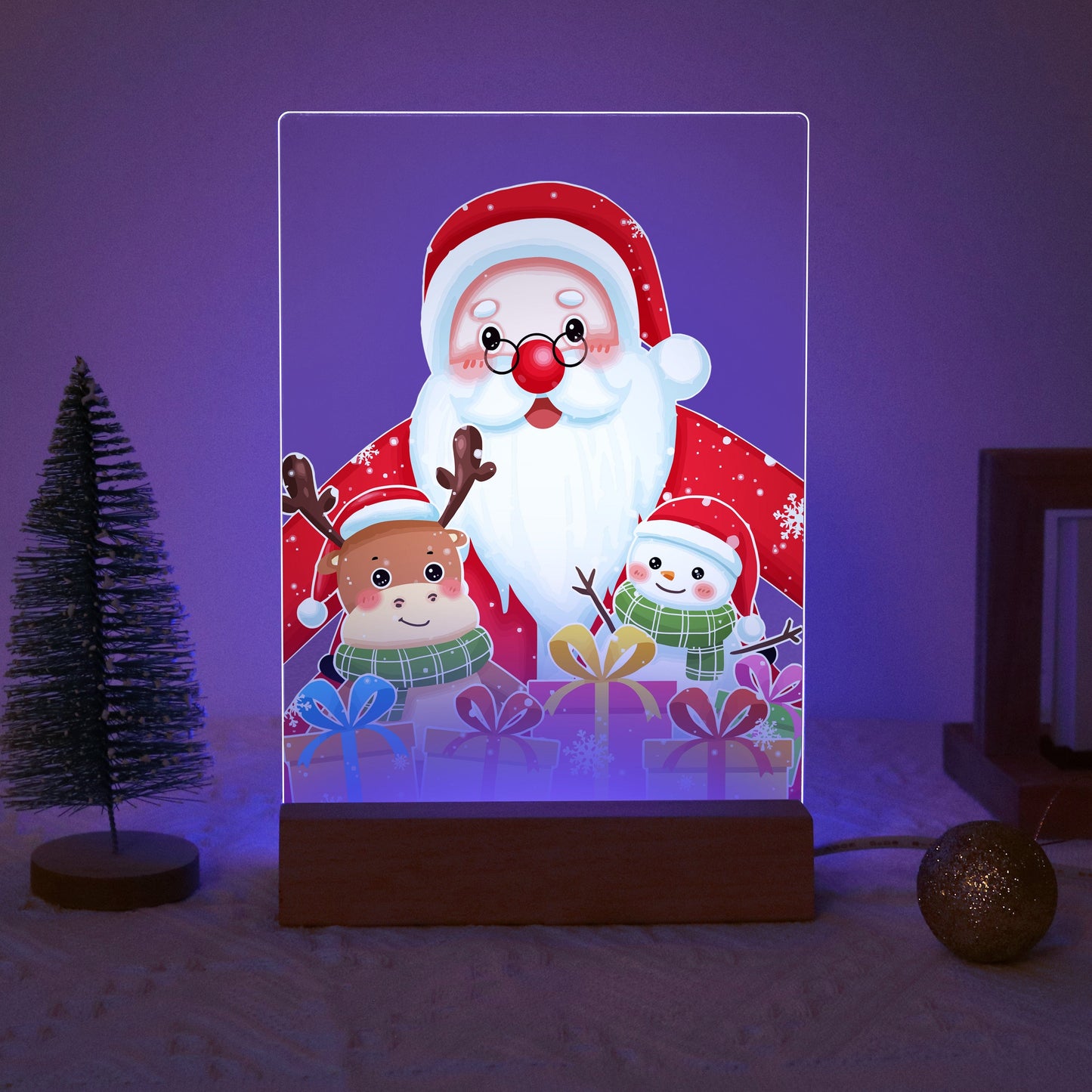 ColourMost™ LED Paint by Numbers Series #05: 'Santa & Friends' (6"x8" / 15x20cm)