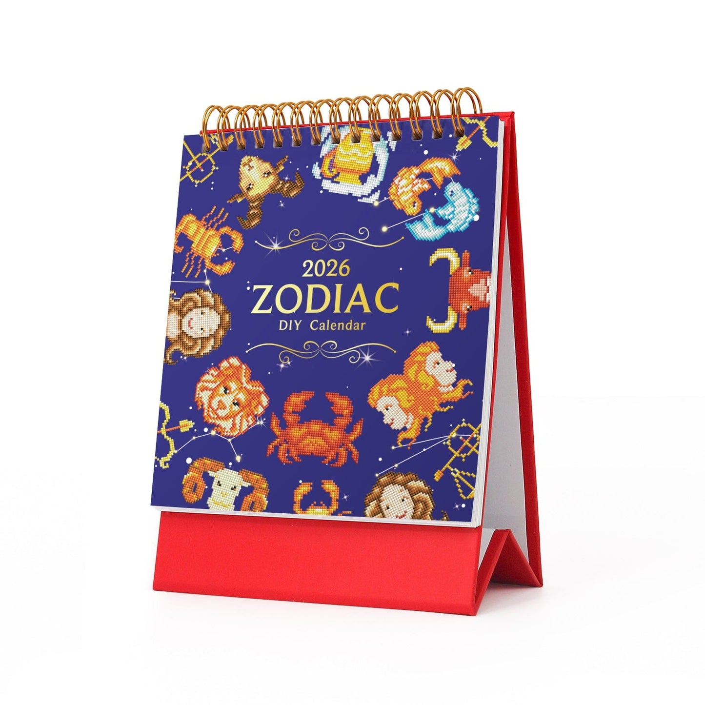 ColourMost™ 2026 Desk Calendar Series – Zodiac Spark /Diamond Painting(19cm x 13.2cm)