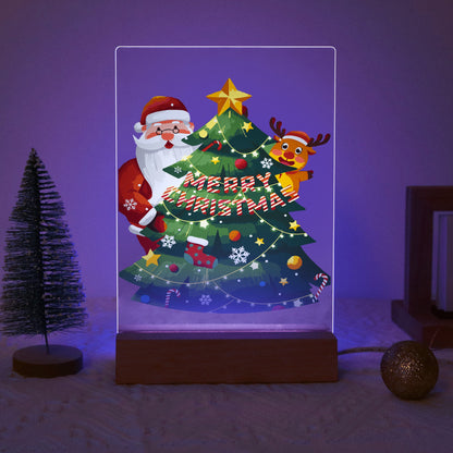 ColourMost™ LED Paint by Numbers Series #04: 'Santa & Reindeer Christmas Tree' (6"x8" / 15x20cm)