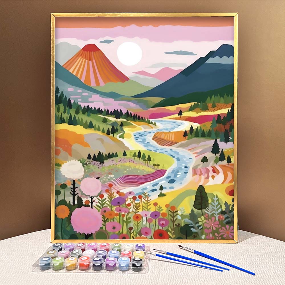 【Valentine's Day Sale】 Colorful Mountains Series by ColourMost™ #07 |  Original Paint by Numbers | Also ship to UK, CA, AU, and NZ