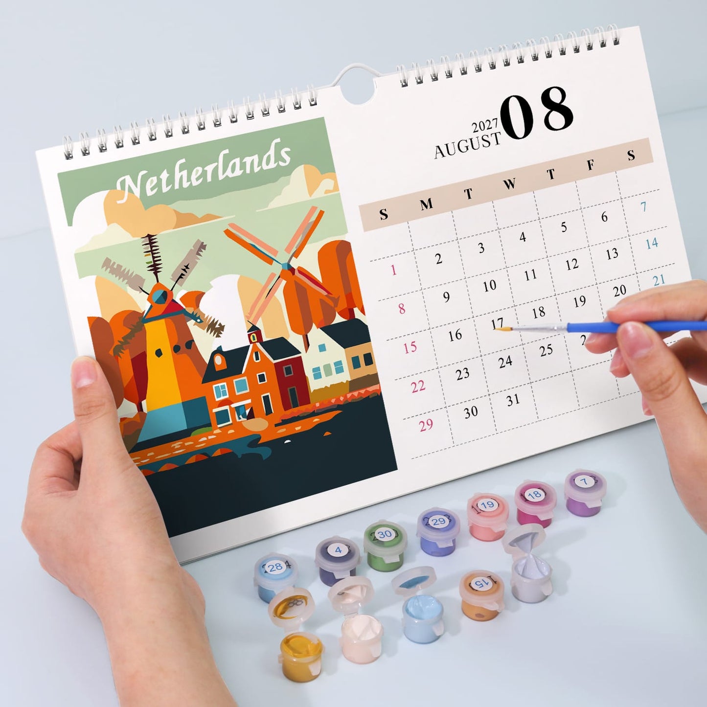 ColourMost™ 2027 Calendar Series – World Scenic Spots / Paint by Numbers(28.3cm x 21cm)