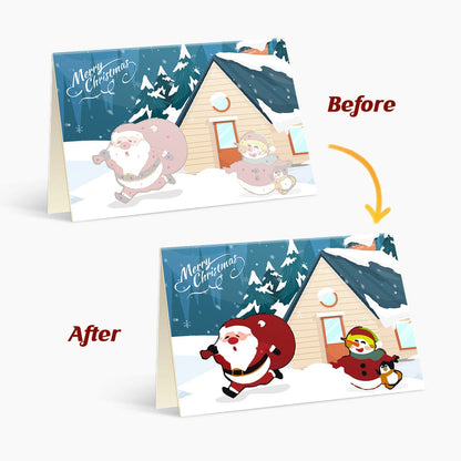 "Christmas card-6Pcs" Series by ColourMost™ #04 | Paint by Numbers(25.8cm*18cm)