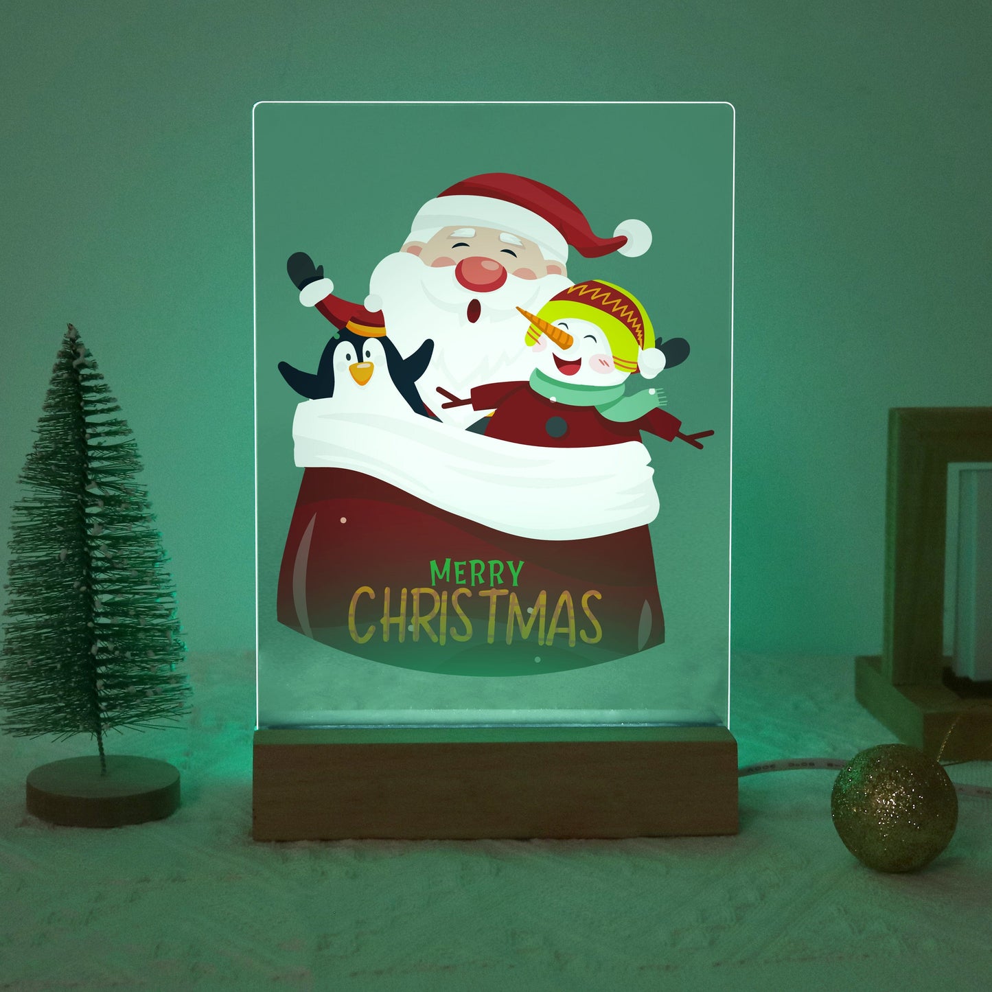 ColourMost™ LED Paint by Numbers Series #03: 'Santa, Snowman & Penguin' (6"x8" / 15x20cm)