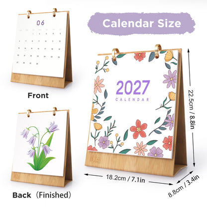 ColourMost™ 2027 Desk Calendar Series –  Flowers /Paint by Numbers(18.2cm x 22.5cm)