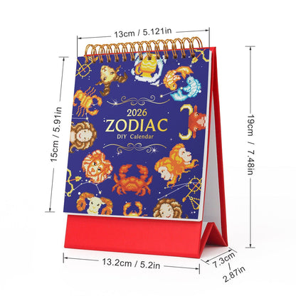 ColourMost™ 2026 Desk Calendar Series – Zodiac Spark /Diamond Painting(19cm x 13.2cm)