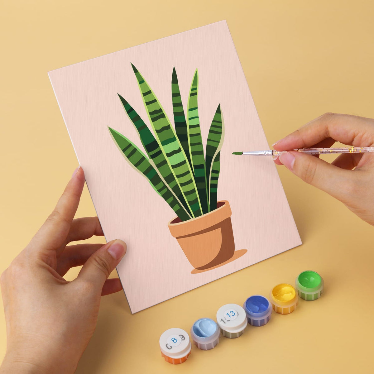 Mini Paint by Numbers Kit - Green Haven ｜6 Canvas Panels