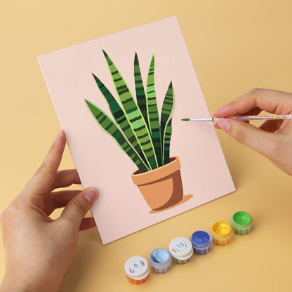 Mini Paint by Numbers Kit - Green Haven ｜6 Canvas Panels
