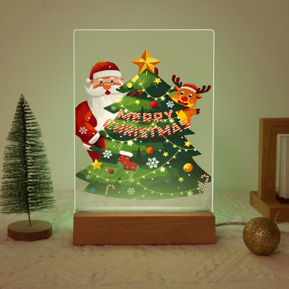 ColourMost™ LED Paint by Numbers Series #04: 'Santa & Reindeer Christmas Tree' (6"x8" / 15x20cm)