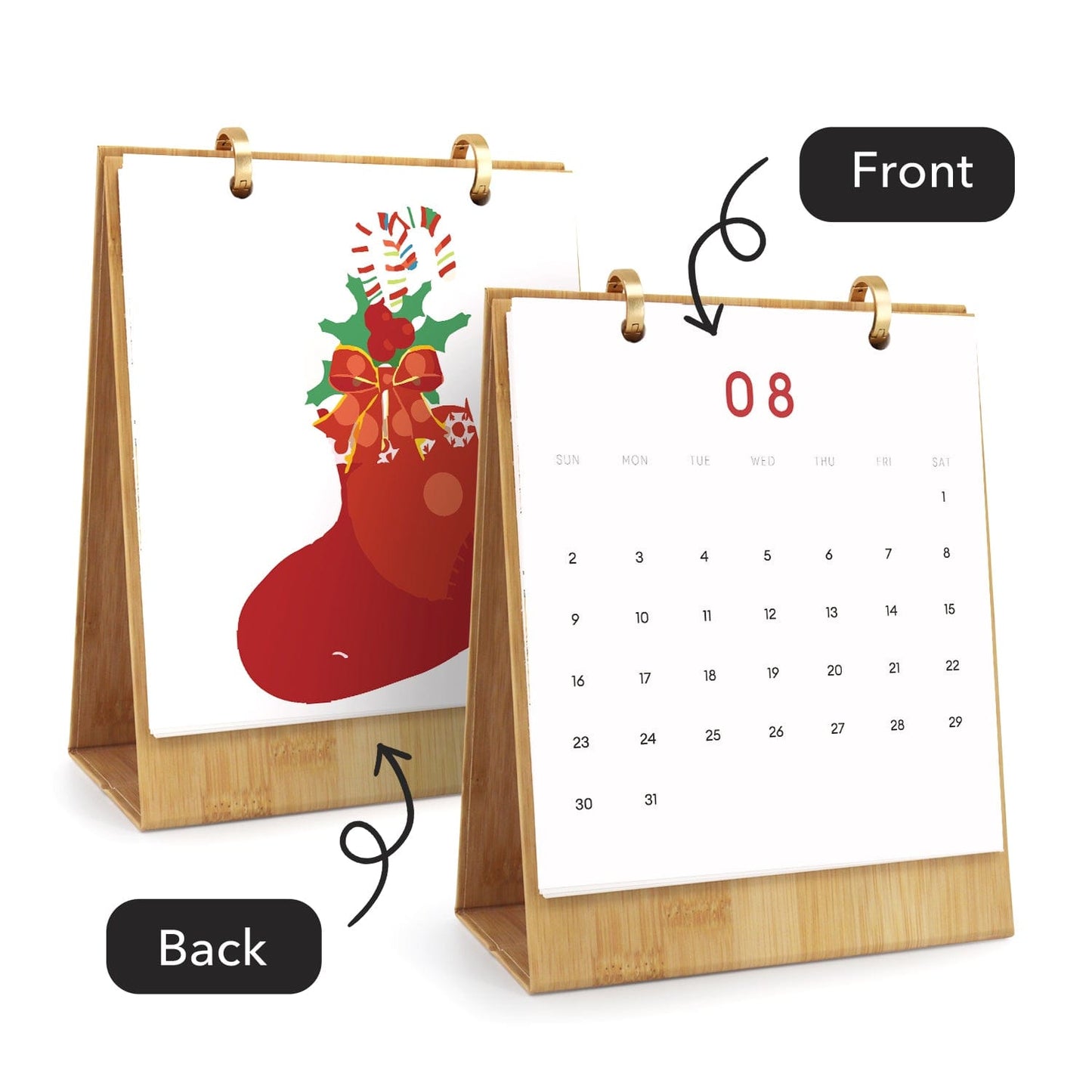 ColourMost™ 2026 Desk Calendar Series –  Christmas theme /Paint by Numbers(18.2cm x 22.5cm)