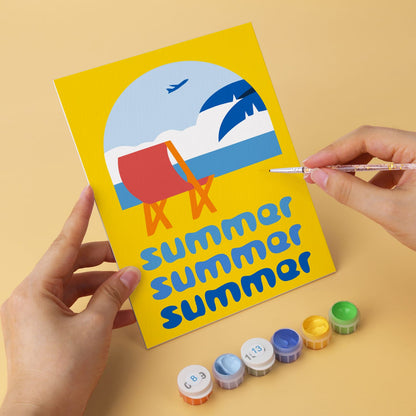 Mini Paint by Numbers Kit - Endless Summer ｜6 Canvas Panels