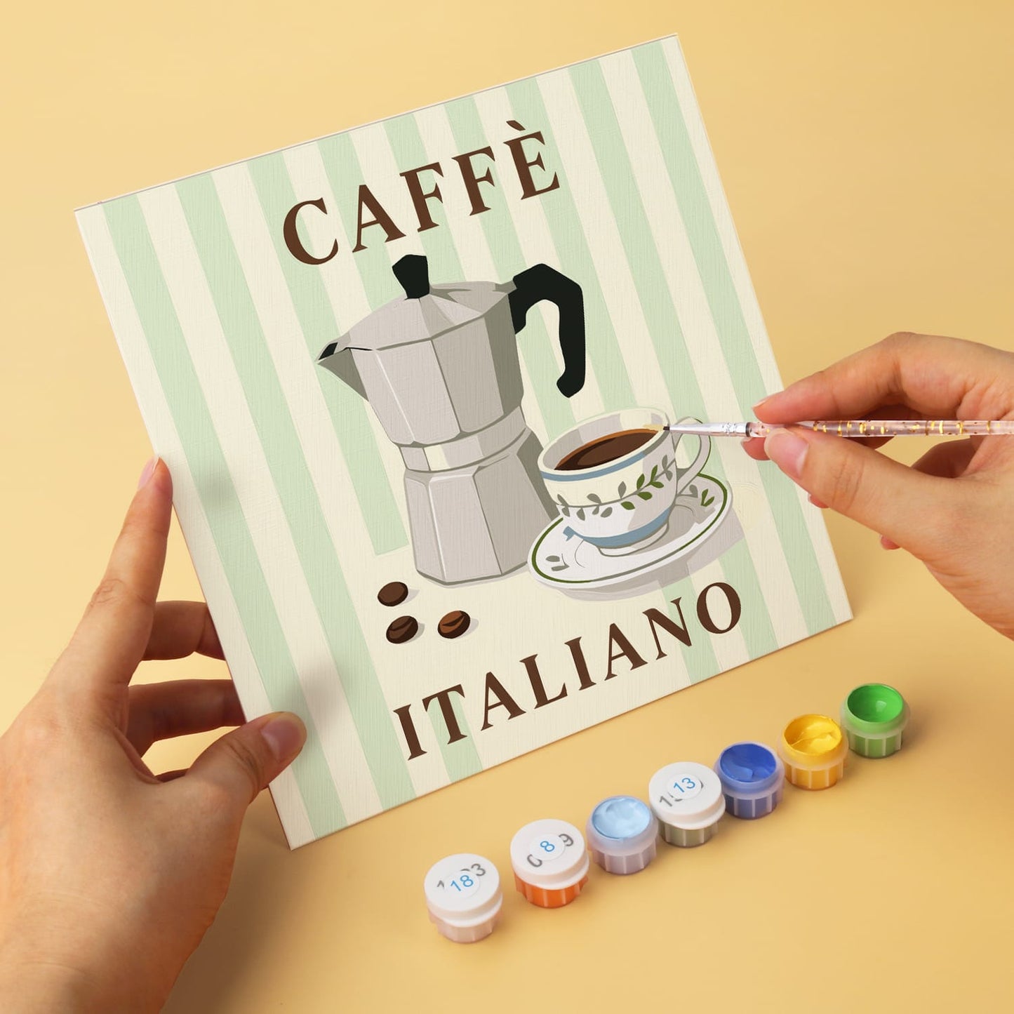 Mini Paint by Numbers Kit - La Dolce Vita ｜6 Canvas Panels