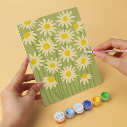 Mini Paint by Numbers Kit - Blooming Patterns ｜6 Canvas Panels