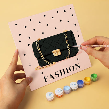 Mini Paint by Numbers Kit - Chic Moments ｜6 Canvas Panels