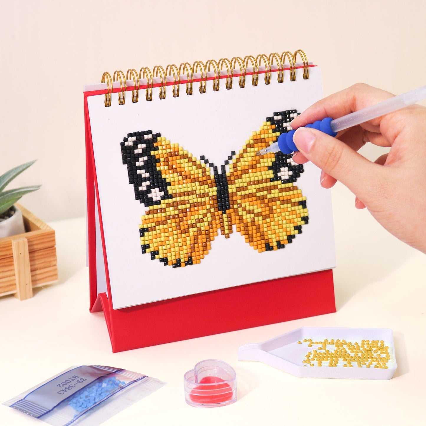 ColourMost™ 2026 Desk Calendar Series – Butterflies /Diamond Painting(17cm x 15cm)