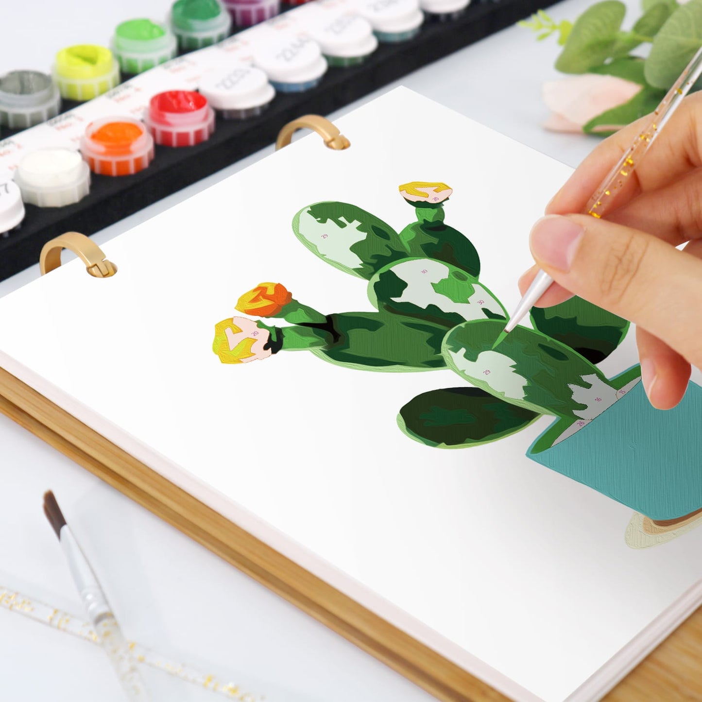 ColourMost™ 2027 Desk Calendar Series –  Plants /Paint by Numbers(18.2cm x 22.5cm)