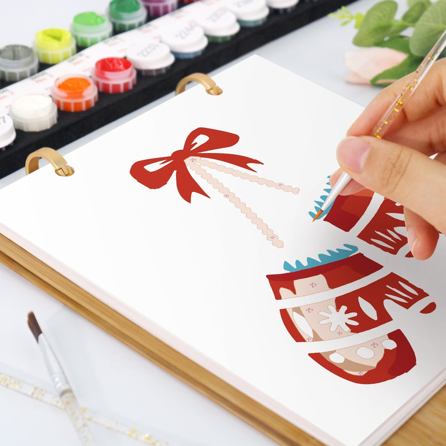 ColourMost™ 2026 Desk Calendar Series –  Christmas theme /Paint by Numbers(18.2cm x 22.5cm)