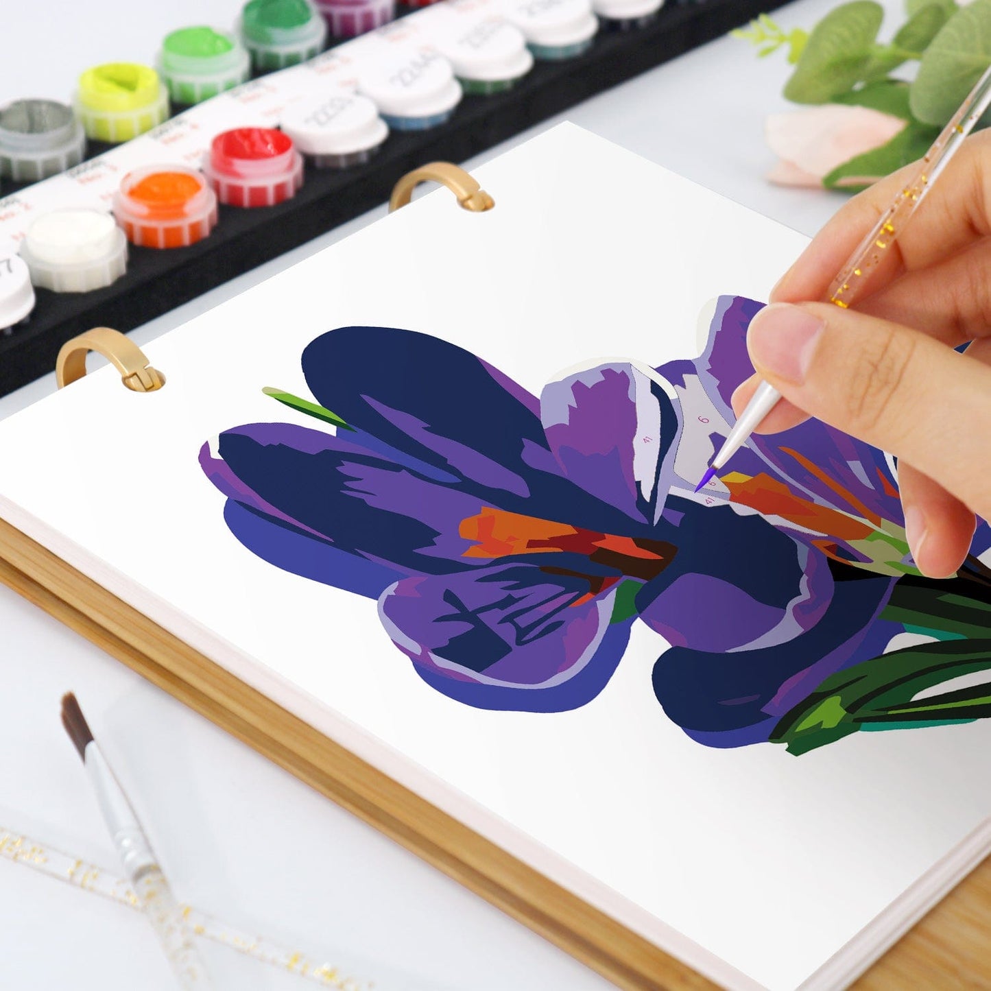 ColourMost™ 2026 Desk Calendar Series –  Flowers /Paint by Numbers(18.2cm x 22.5cm)