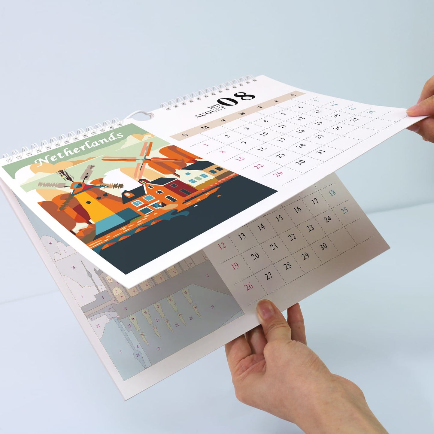 ColourMost™ 2027 Calendar Series – World Scenic Spots / Paint by Numbers(28.3cm x 21cm)