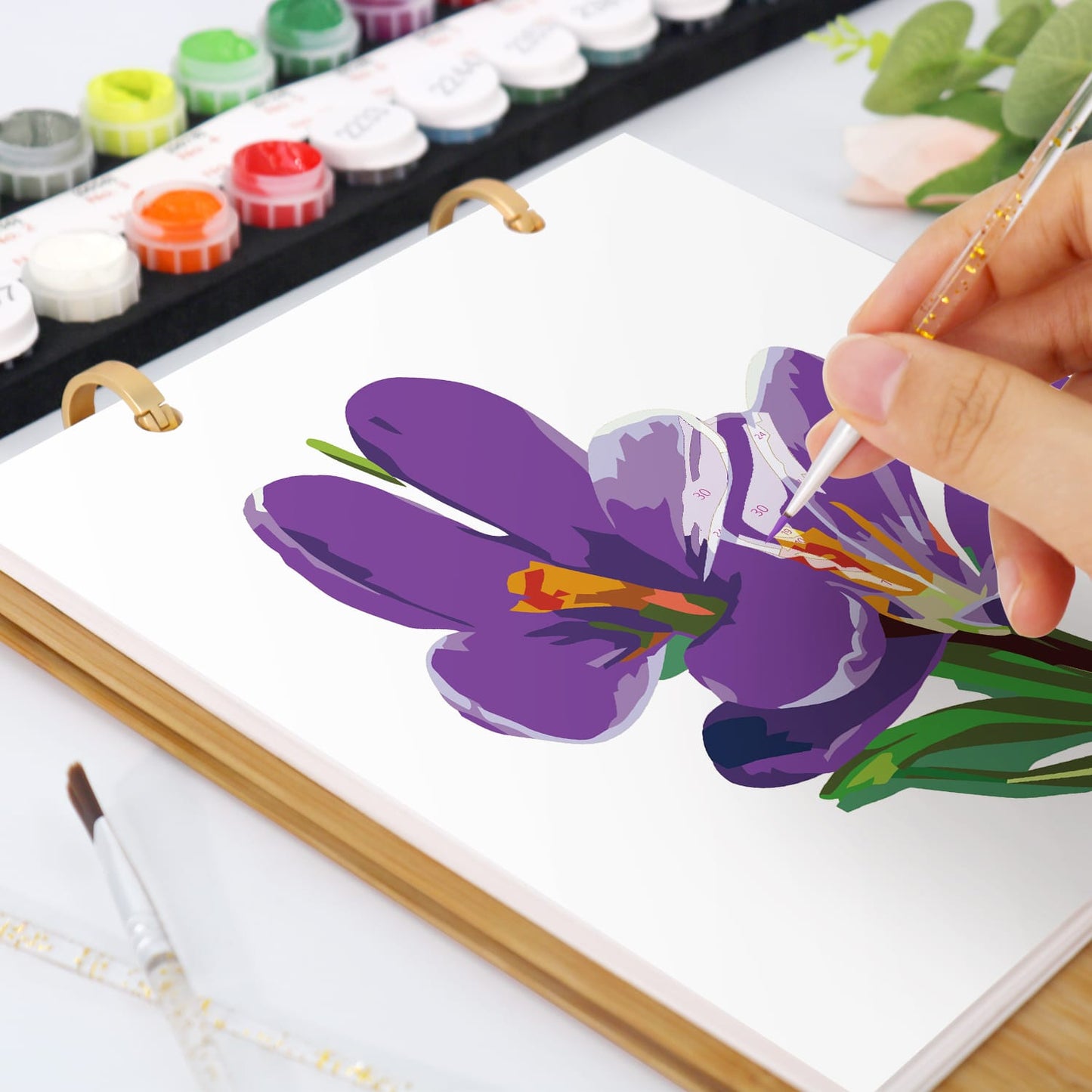 ColourMost™ 2027 Desk Calendar Series –  Flowers /Paint by Numbers(18.2cm x 22.5cm)