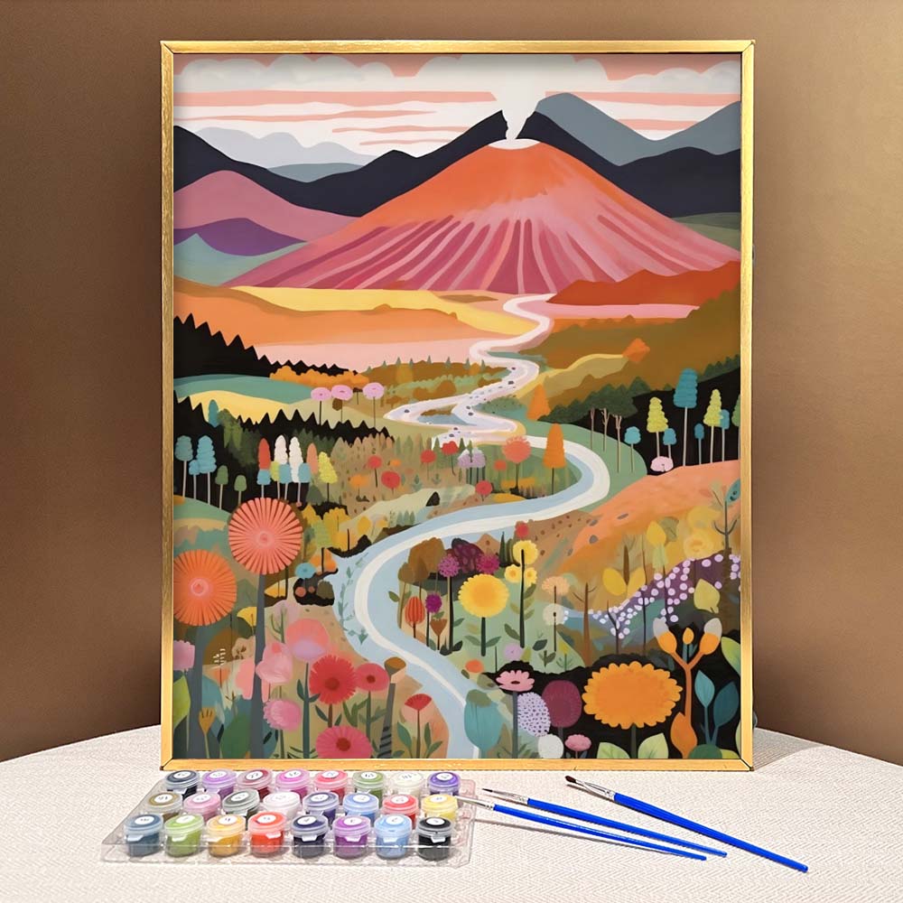 "Colorful Yellowstone" Series by ColourMost™ #08 - 'Serene' | Original Paint by Numbers (16"x20" / 40x50cm) | Also ship to UK, CA, AU, and NZ